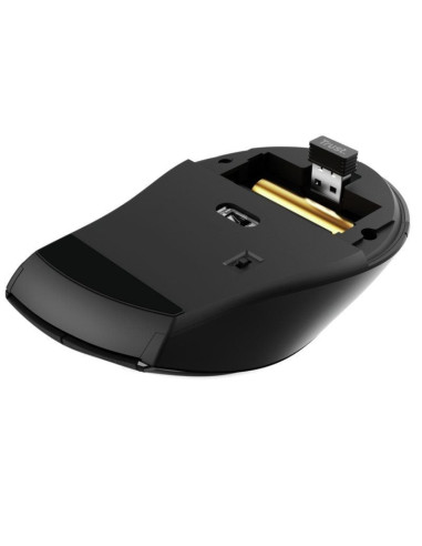 Ratón inalámbrico trust sura/ hasta 1200 dpi/ negro