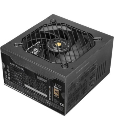 Fuente de alimentación mars gaming mpb1000sim/ 1000w/ ventilador 14cm/ atx 3.1/ pcie 5.1/ 80 plus gold