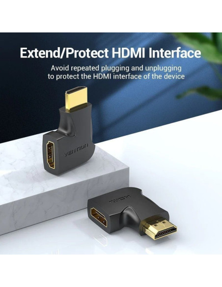 Adaptador hdmi 4k 270º vention aiqb0/ hdmi macho - hdmi hembra