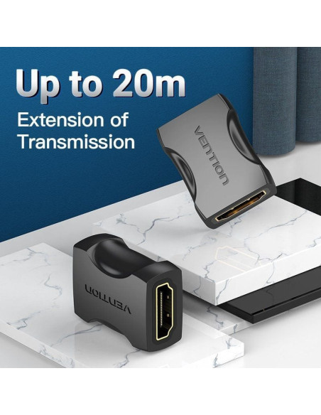Adaptador hdmi 2.0 4k vention airb0/ hdmi hembra - hdmi hembra