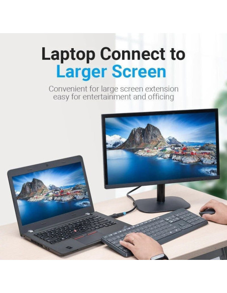 Adaptador vention hbob0/ displayport macho - hdmi hembra