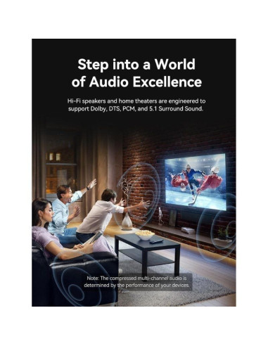 Cable de audio de fibra óptica vention bkcbf/ 1m/ negro