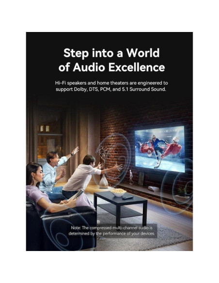 Cable de audio de fibra óptica vention bkcbg/ 1.5m/ negro