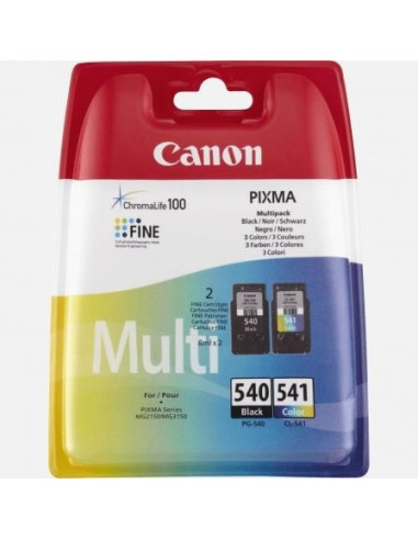 Cartucho de tinta original canon pg-540 + cl-541 multipack/ negro/ tricolor