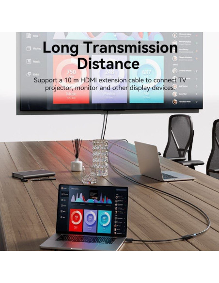 Cable conversor vention hbzbb/ displayport macho - hdmi 4k hembra/ 15cm/ negro