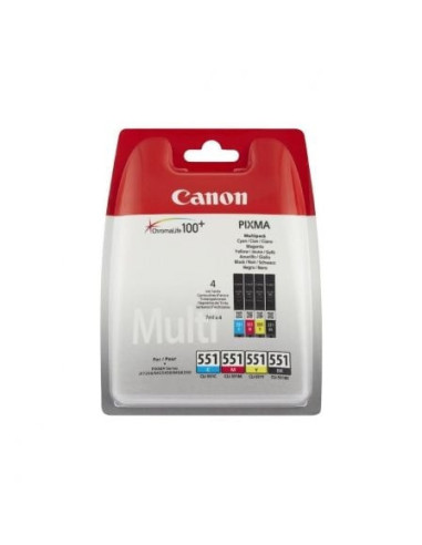 Cartucho de tinta original canon cli-551 multipack/ cian/ magenta/ amarillo/ negro