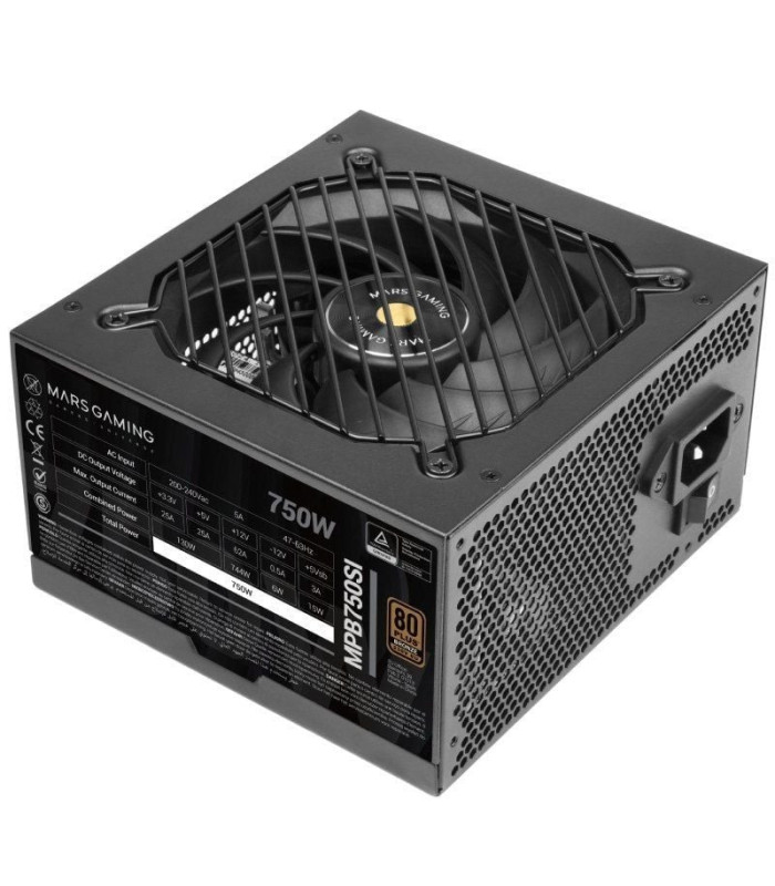 Fuente de alimentación mars gaming mpb750si/ 750w/ ventilador 12cm/ 80 plus bronze