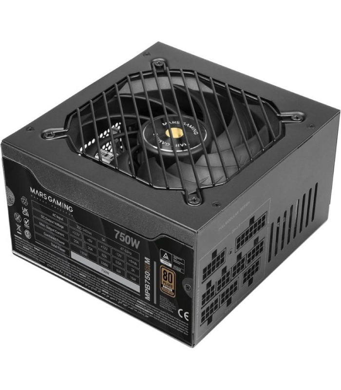 Fuente de alimentación mars gaming mpb750sim/ 750w/ ventilador 14cm/ 80 plus bronze