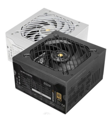 Fuente de alimentación mars gaming mpb850psi/ 850w/ ventilador 14cm/ atx 3.1/ pcie 5.1/ 80 plus gold