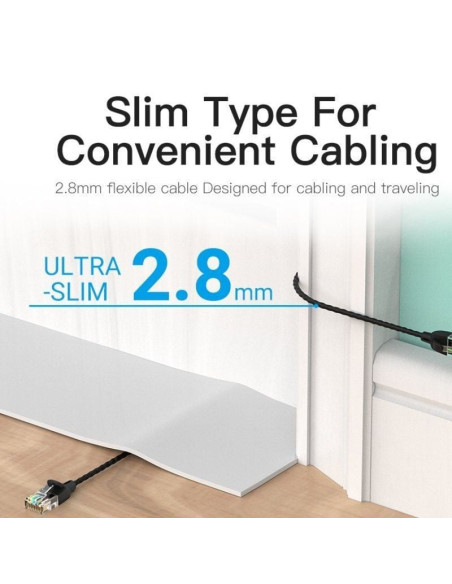 Cable de red rj45 utp vention ibibf cat.6a/ 1m/ negro