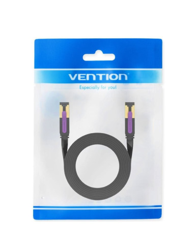 Cable de red rj45 stp vention icabl cat.7/ 10m/ negro