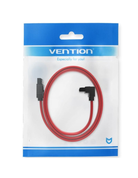 Cable sata vention kddrd/ sata hembra - sata hembra/ 50cm/ rojo