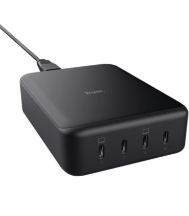 Cargador de pared gan trust maxo/ 4xusb tipo-c/ 240w/ automático/ voltaje 5-20v