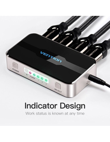 Duplicador hdmi vention affh0/ 4x hdmi hembra - hdmi macho