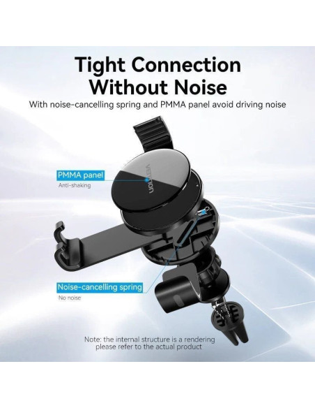 Soporte de smartphone para coche vention kcsb0/ negro