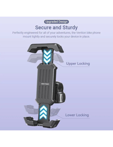 Soporte de smartphone para bici vention ksfb0/ negro