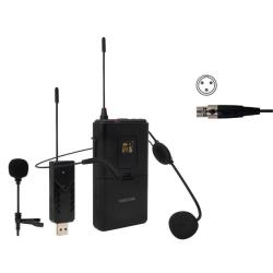 Micrófono de cabeza y solapa UHF Fonestar WI-MIC