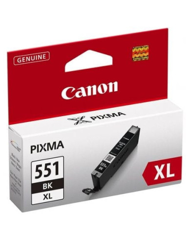 Cartucho de tinta original canon cli-551bk xl alta capacidad/ negro