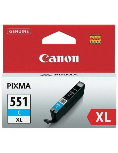 Cartucho de tinta original canon cli-551c xl alta capacidad/ cian