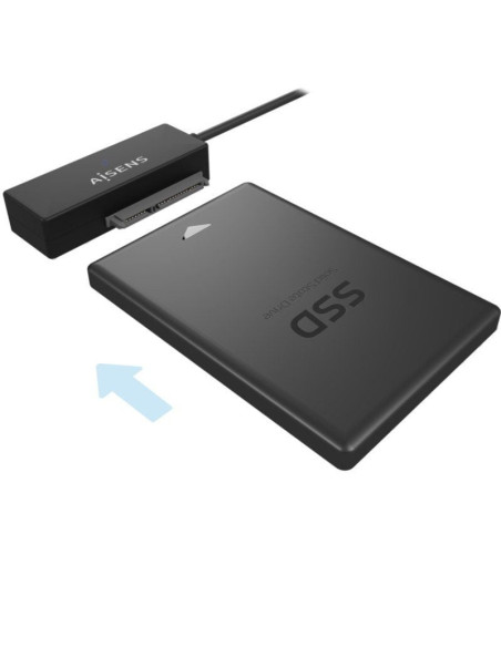 Adaptador para discos duros 2.5'/3.5' aisens ase-35a01b/ usb 3.0 - sata/ con alimentador
