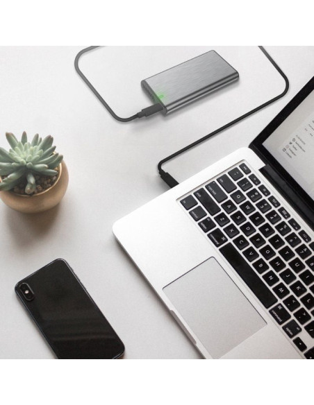 Cable usb 3.2 tipo-c aisens a107-0706 5gbps 3a 60w/ usb tipo-c macho - usb tipo-c macho/ hasta 60w/ 625mbps/ 4m/ negro