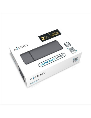 Caja externa para disco ssd m.2 sata/nvme aisens asm2-002g/ usb 3.1/ sin tornillos