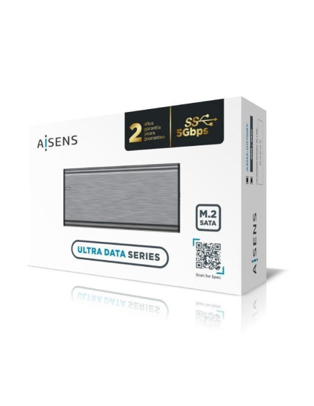 Caja externa para disco ssd m.2 sata aisens asm2-007gry/ usb 3.1 gen1/ sin tornillos