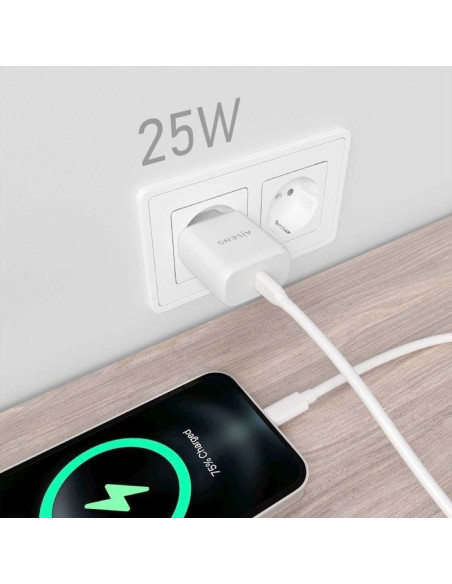 Cargador de pared aisens a110-0756/ 1xusb tipo-c/ 25w