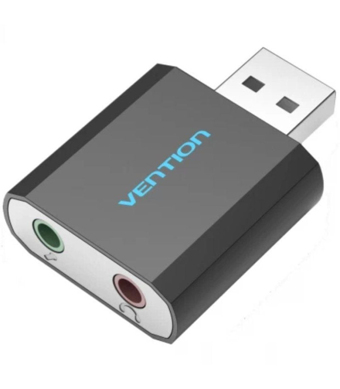 Tarjeta de sonido vention vab-s17-b/ 2.1/ negro