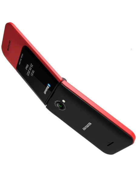 Teléfono móvil aiwa fp-24rd para personas mayores/ rojo