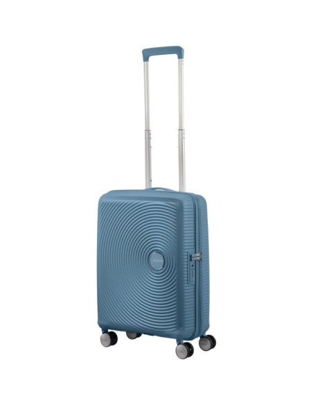 Maleta de cabina american tourister soundbox spinner 55cm/ 55x40x20cm/ 4 ruedas/ azul piedra