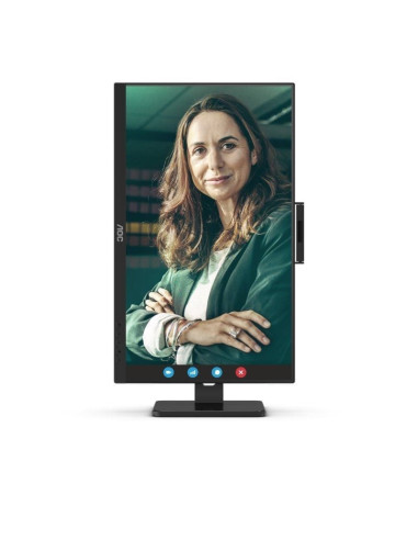 Monitor profesional aoc 24p3cw 23.8'/ full hd/ webcam/ multimedia/ regulable en altura/ negro