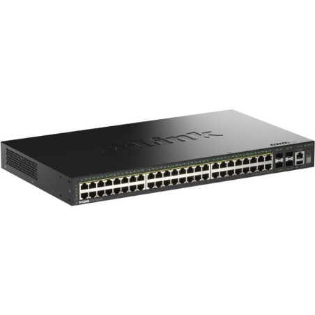 Switch gestionable d-link dgs-1530-52p/e 48 puertos/ rj-45 10/100/1000/ sfp/ poe