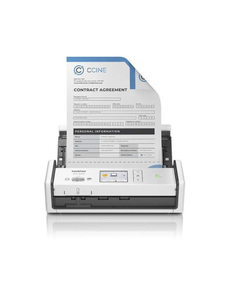Escáner documental brother ads-1800w con alimentador de documentos adf/ doble cara