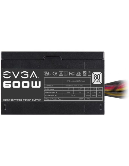 Fuente de alimentación evga 600w/ 600w/ ventilador 12cm/ 80 plus