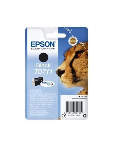 Cartucho de tinta original epson t0711/ negro