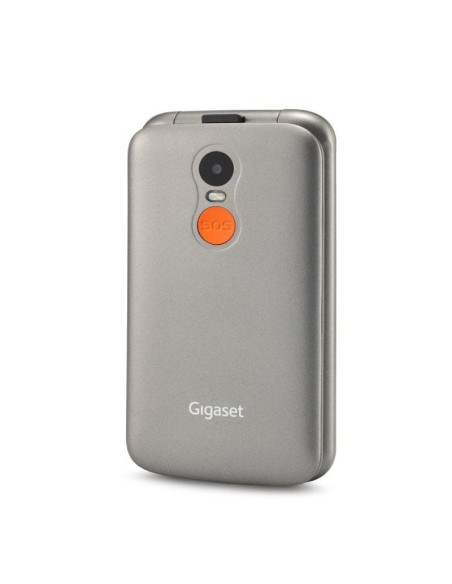 Teléfono móvil gigaset gl590 para personas mayores/ plata titanio
