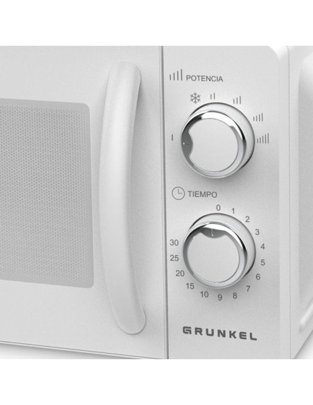 Microondas grunkel mw-20mi/ 700w/ capacidad 20l/ blanco