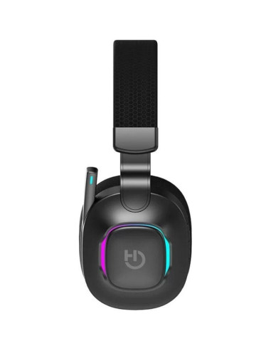 Auriculares gaming con micrófono hiditec vortex argb/ jack 3.5/ bluetooth/ negros