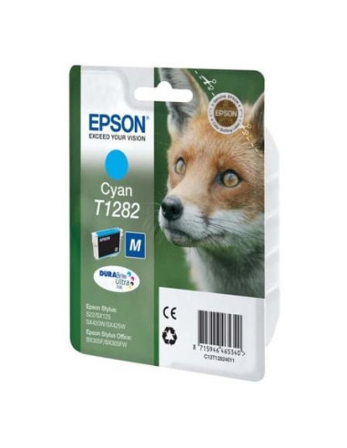 Cartucho de tinta original epson t1282/ cian