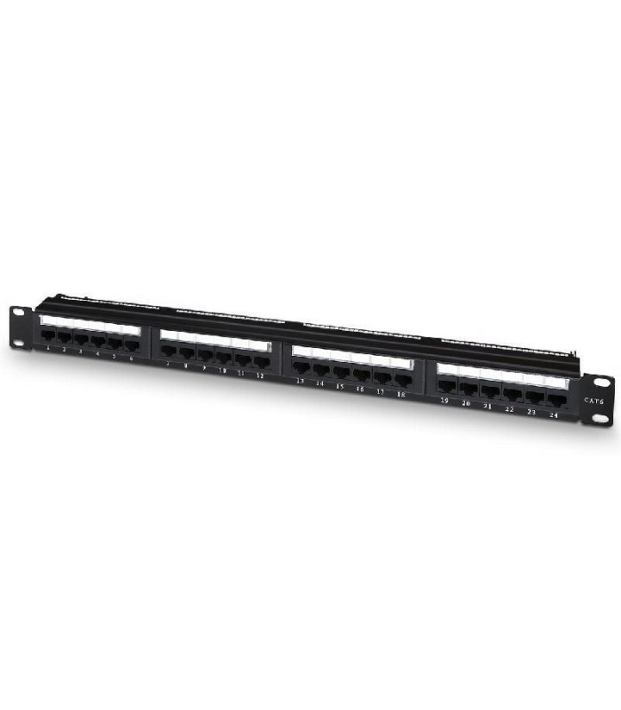 Patch panel aisens a141-0509/ 24 puertos/ cat.6/ altura 1u/ gestión de cables