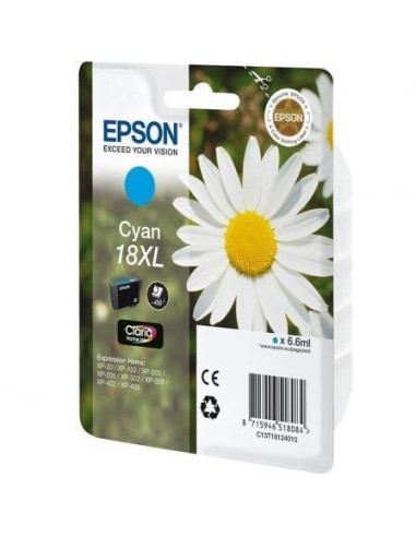 Cartucho de tinta original epson nº18 xl alta capacidad/ cian