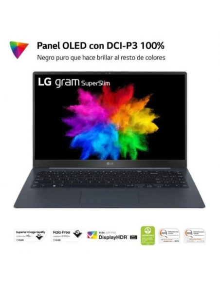 Portátil lg gram superslim 15z90rt-g.ad75b intel core i7-1360p/ 32gb/ 512gb ssd/ 15.6'/ win11
