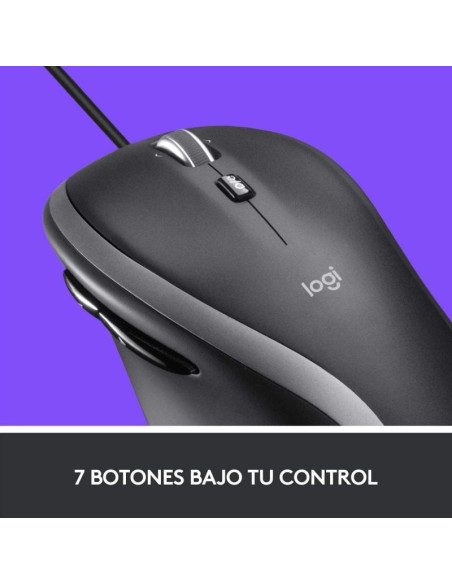 Ratón logitech m500s/ hasta 4000 dpi/ negro