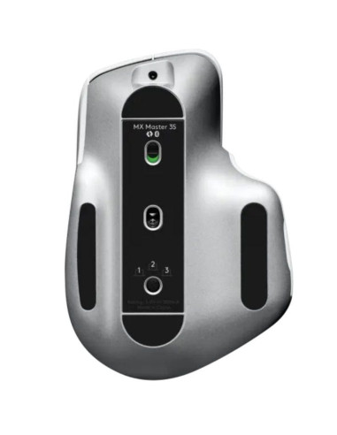 Ratón ergonómico inalámbrico por bluetooth logitech mx master 3s/ batería recargable/ hasta 8000 dpi/ gris pálido