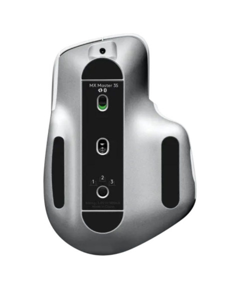 Ratón ergonómico inalámbrico por bluetooth logitech mx master 3s/ batería recargable/ hasta 8000 dpi/ gris pálido