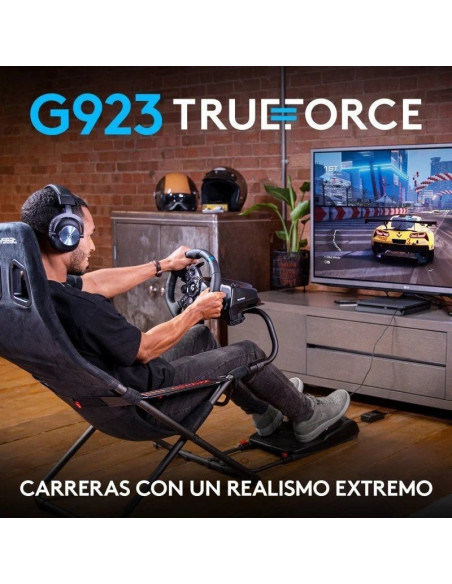 Volante con pedales logitech g923 trueforce para playstation ps5/ pc