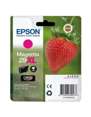 Cartucho de tinta original epson nº29 xl alta capacidad/ magenta