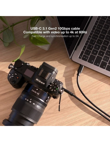 Cable usb 3.2 tipo-c nanocable 10.01.4103/ usb tipo-c macho - usb tipo-c macho/ hasta 100w/ 20gbps/ 3m/ negro