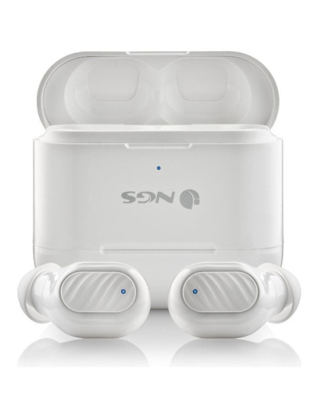 Auriculares bluetooth ngs ártica duo con estuche de carga/ autonomía 5h/ blancos